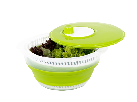 Essoreuse à salade pliable blanc/vert