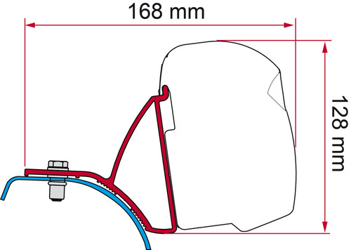 Adaptateur FIAMMA F45s / F43van pour Trafic / Vivaro / Primastar L1 / L2 < 2015