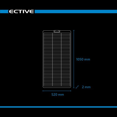 Halbflexibles monokristallines Solarpanel ECTIVE SSP 100W