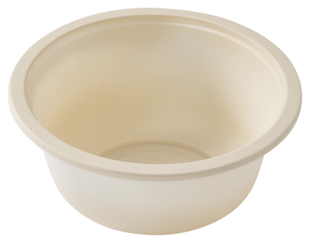 Set of 20 white biodegradable disposable bowls 450ml