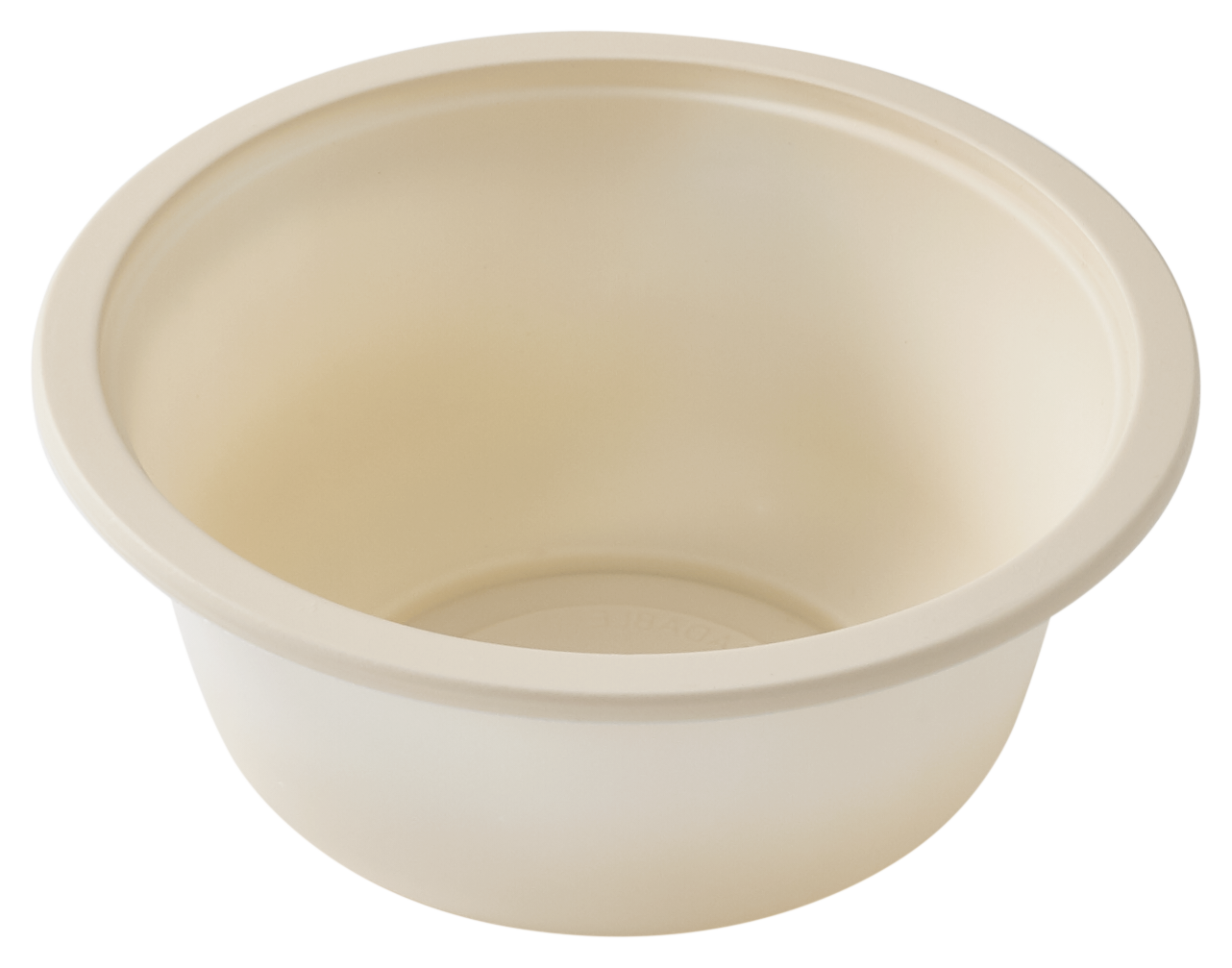 Set of 20 white biodegradable disposable bowls 450ml