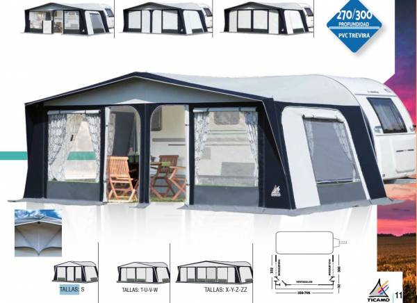 Awning TICAMO MONTECARLO PVC Prof. 300