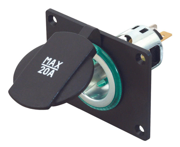 12V recessed socket