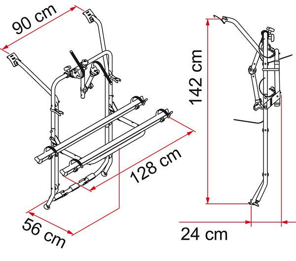 Bike Rack FIAMMA Carry-Bike VW T6/T6.1 for 2 bicycles