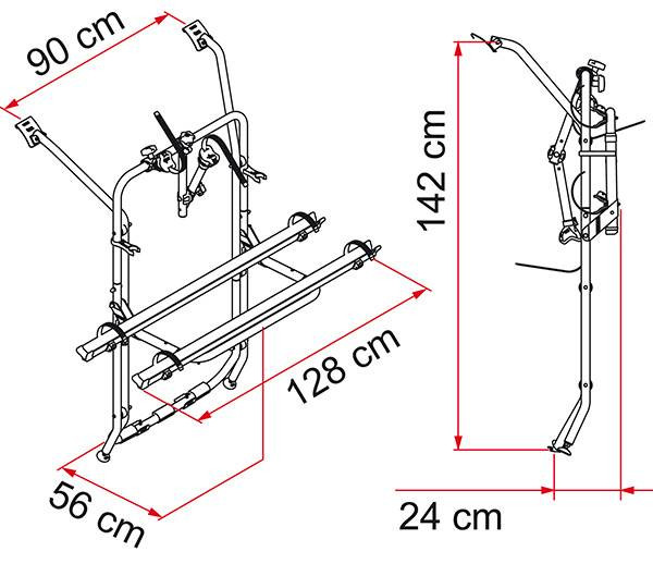 Bike Rack FIAMMA Carry-Bike VW T6 for 2 bicycles