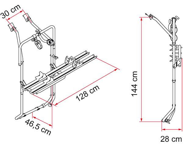 Portabicicletas FIAMMA Carry-Bike VW T5/T6 doble puerta trasera