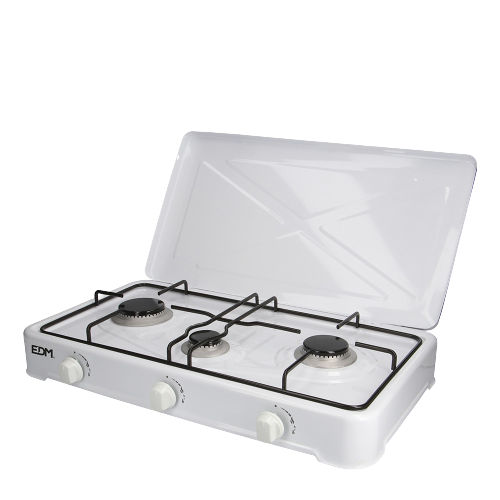 Enameled EDM gas cooker 3 burners