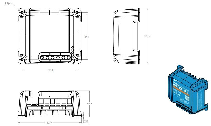 VICTRON SmartSolar MPPT 100/15 Regler