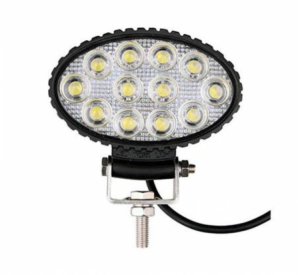 Luz de trabajo ovalada de 12 LED 10V-30V 2400lm