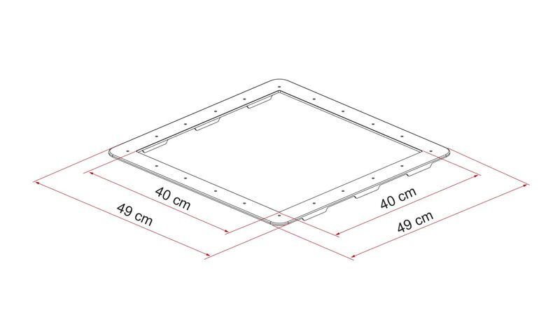 Adaptateur de lanterneau (40x40) pour Fiat Ducato, Jumper, Movano