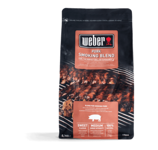 Astillas de madera para ahumar carne de cerdo WEBER