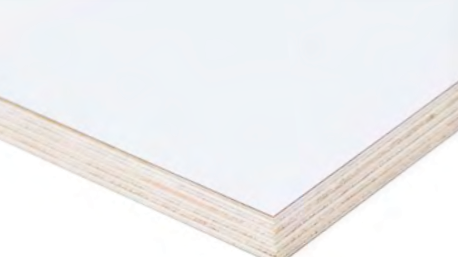 Poplar plywood board 15mm 244x122 HPL White gloss / matt