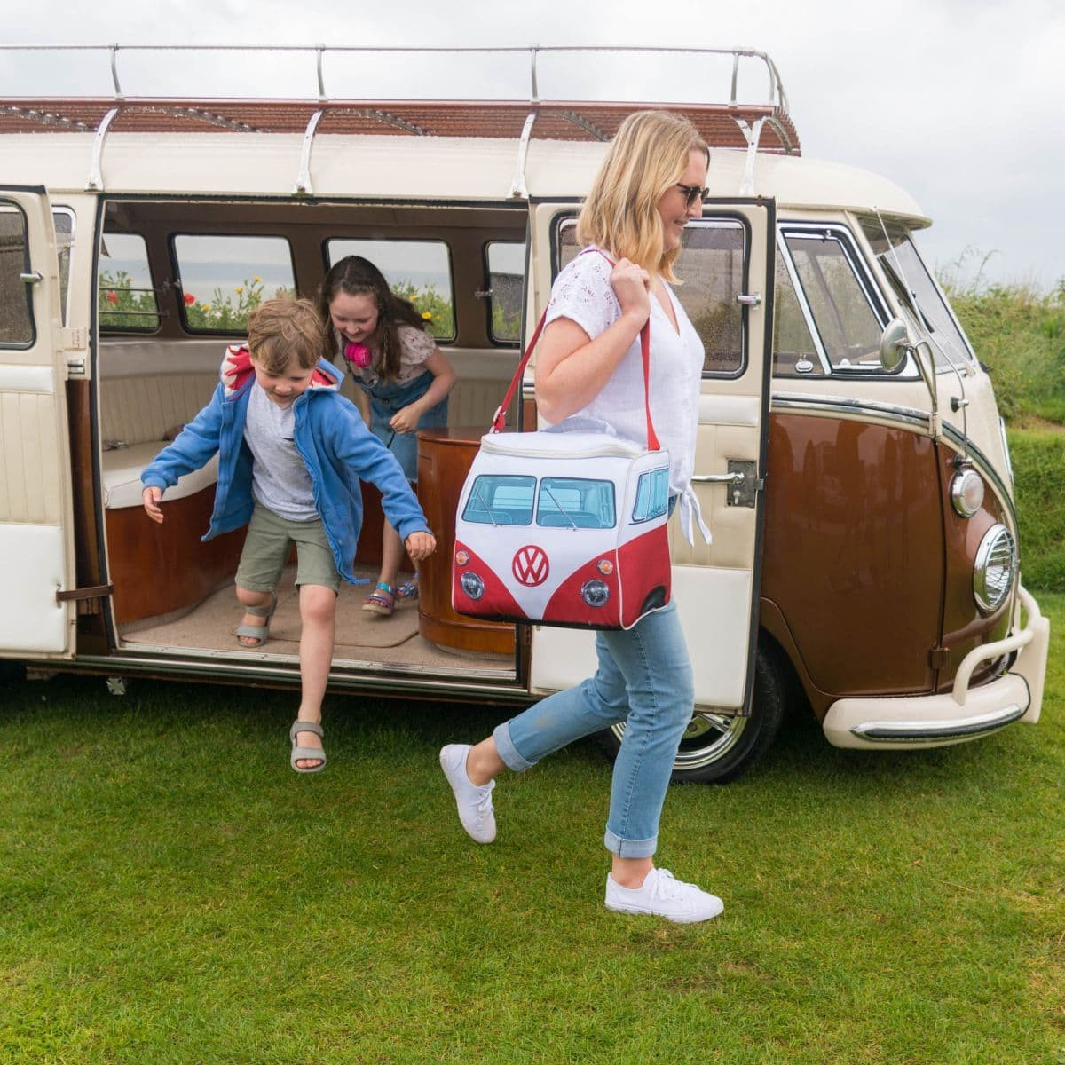 Red CAMPER VAN cooler