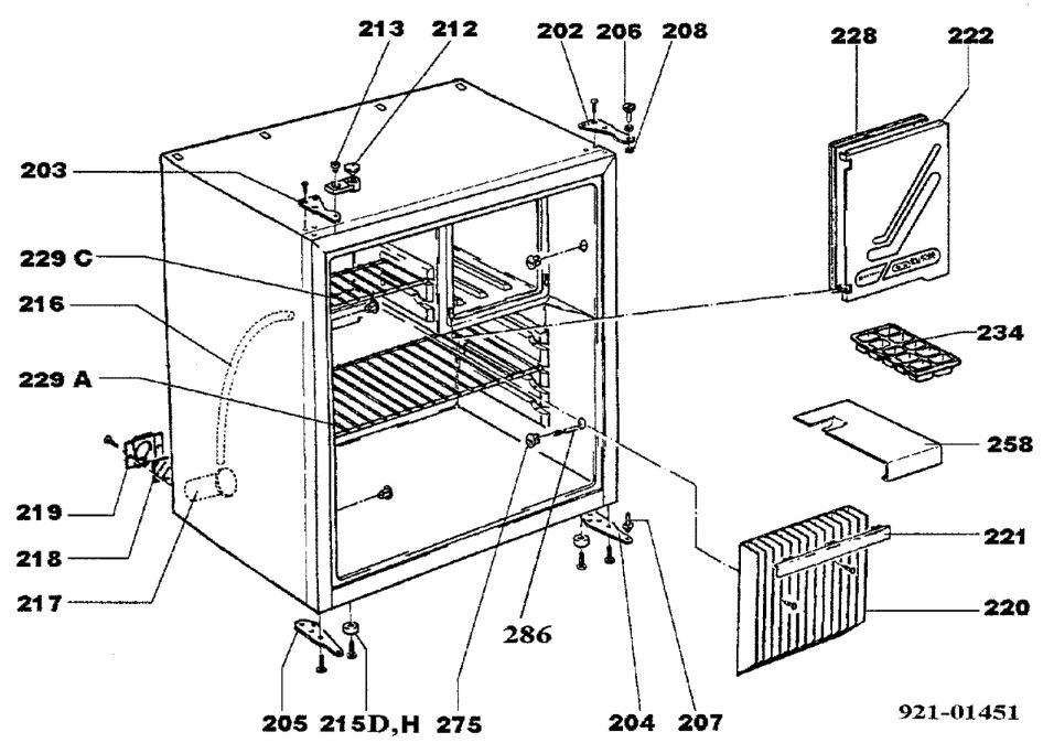 Request replacement parts for your build-in refrigerator