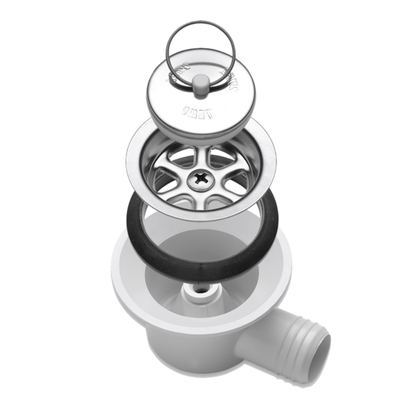 Smev Ablauf 90° gewinkelt, Schlauchanschluss Ø25mm, DOMETIC Typ A