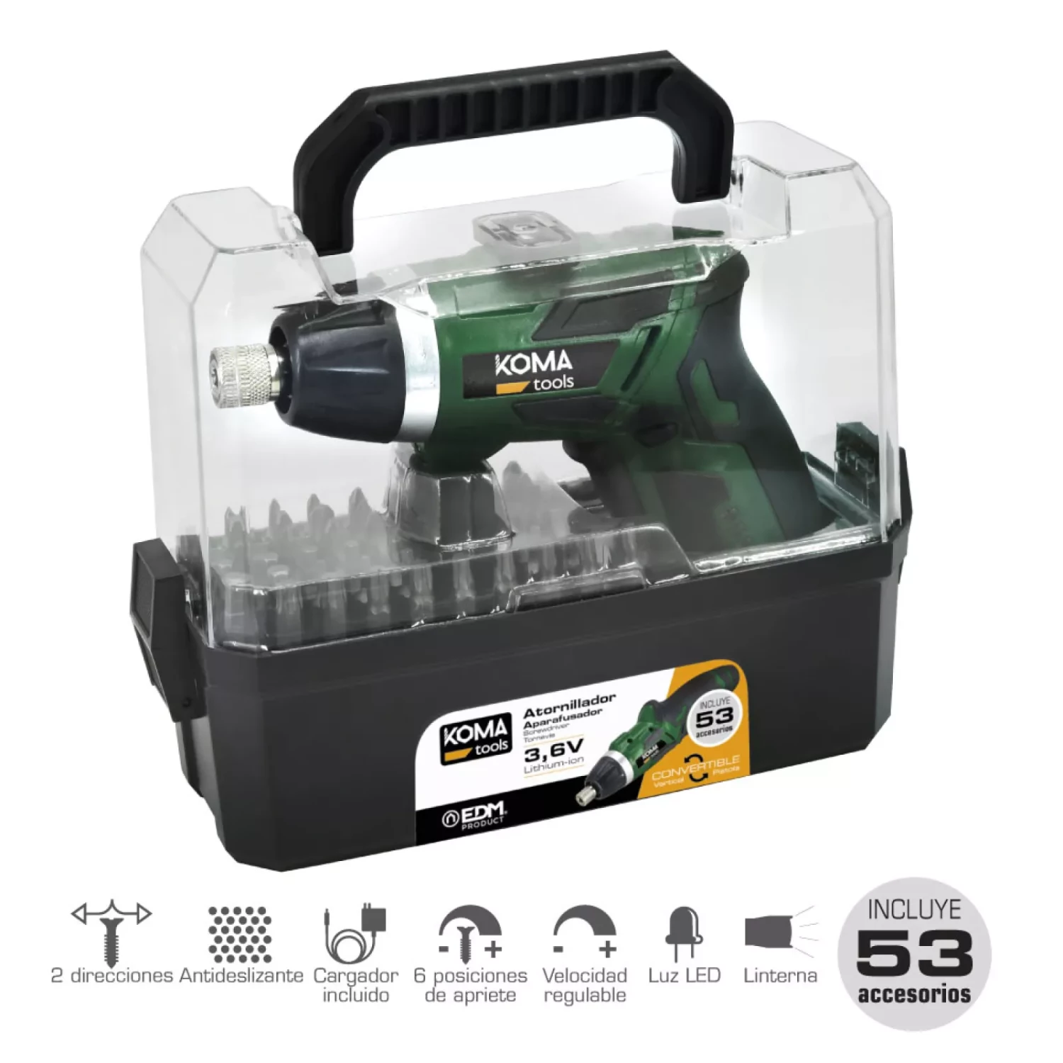 Kit atornillador recarregable 3,6 V