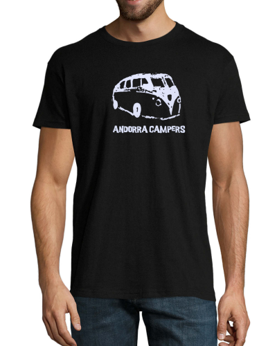 T-Shirt Andorra Campers, Schwarz