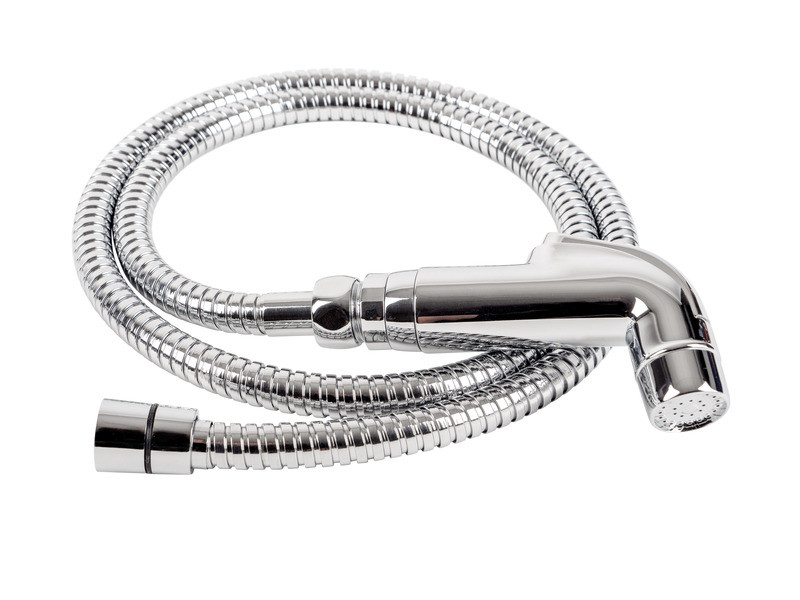 Shower set CHROM with 1.5m hose + wall bracket, 1/2" connection