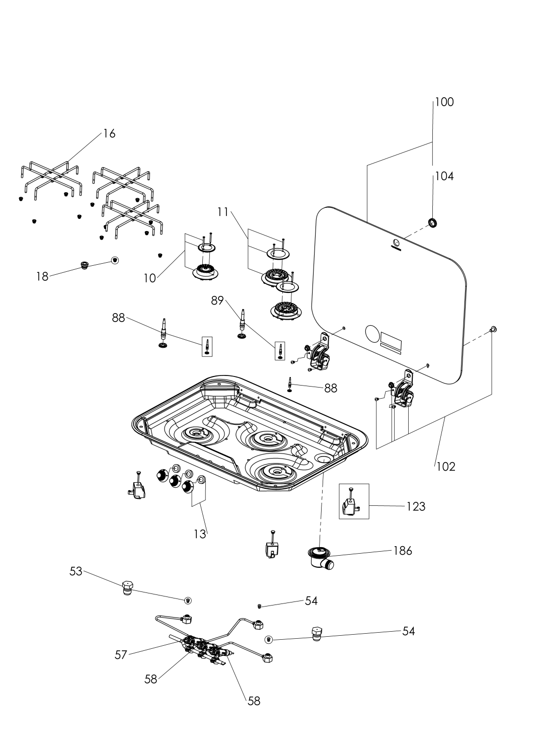 Recanvi DOMETIC graelles per fogons PI8023