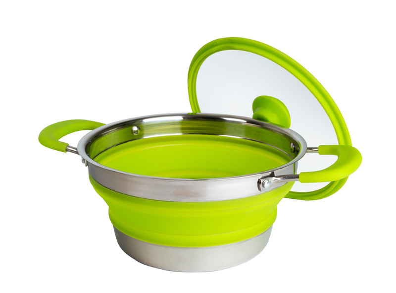 c&g outdoors Ensemble de batterie de cuisine de camping 16 pièces avec  réchaud de camping pliant, casserole légère antiadhésive avec tasses en  acier inoxydable, assiettes, fourchettes, couteaux, cuillères pour le  camping, pique-nique