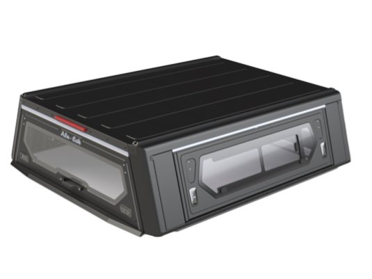 Hardtop ALU-CAB "Contour Next Generation" para Toyota Hilux Revo extra cabina a partir de 2016 - aluminio negro sin ventanas laterales