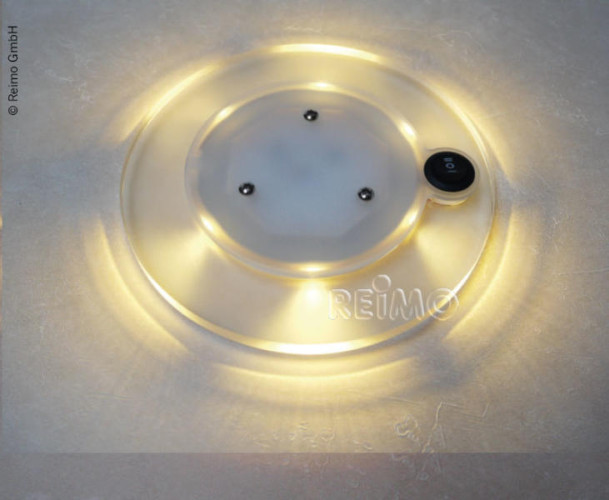 Carbest 12V LED Leuchte mit 3-Stufen-Schalter - Ø 150 mm