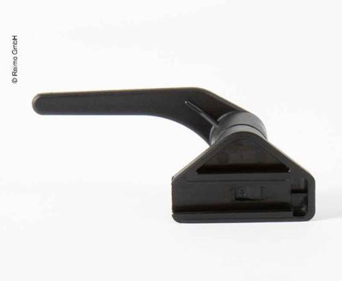 Polyplastic-sash rail with knob lock