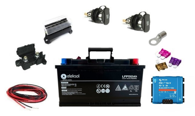 Kit instal·lació segona bateria ELEKSOL LITI 150Ah amb Booster Victron