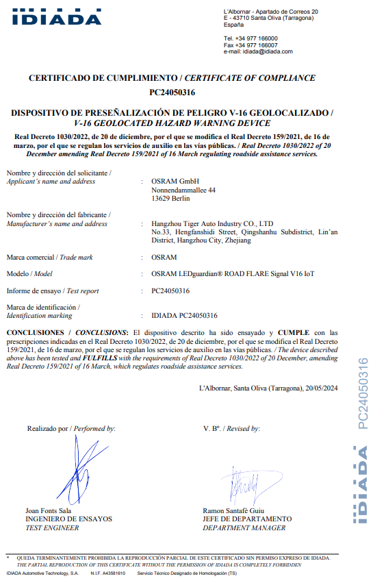 Lampe LED OSRAM OS V16 IOT homologuée avec carte SIM intégrée