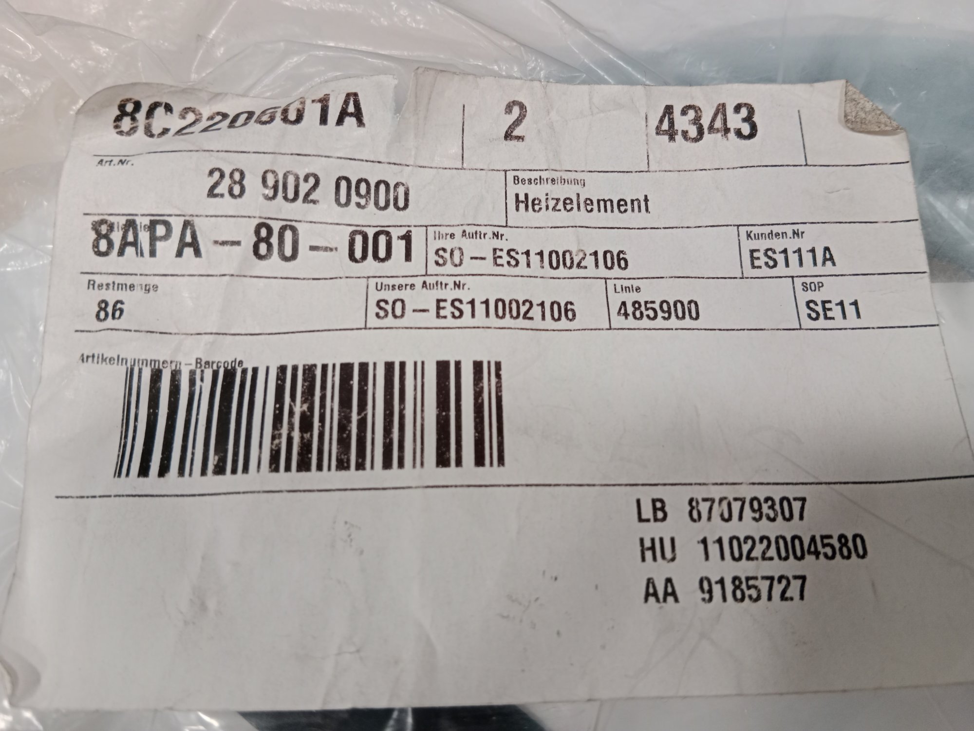 Label Rmdt Resistencia 190W nevera DOMETIC RGE/TGE/RML/RMDT - Andorra Campers