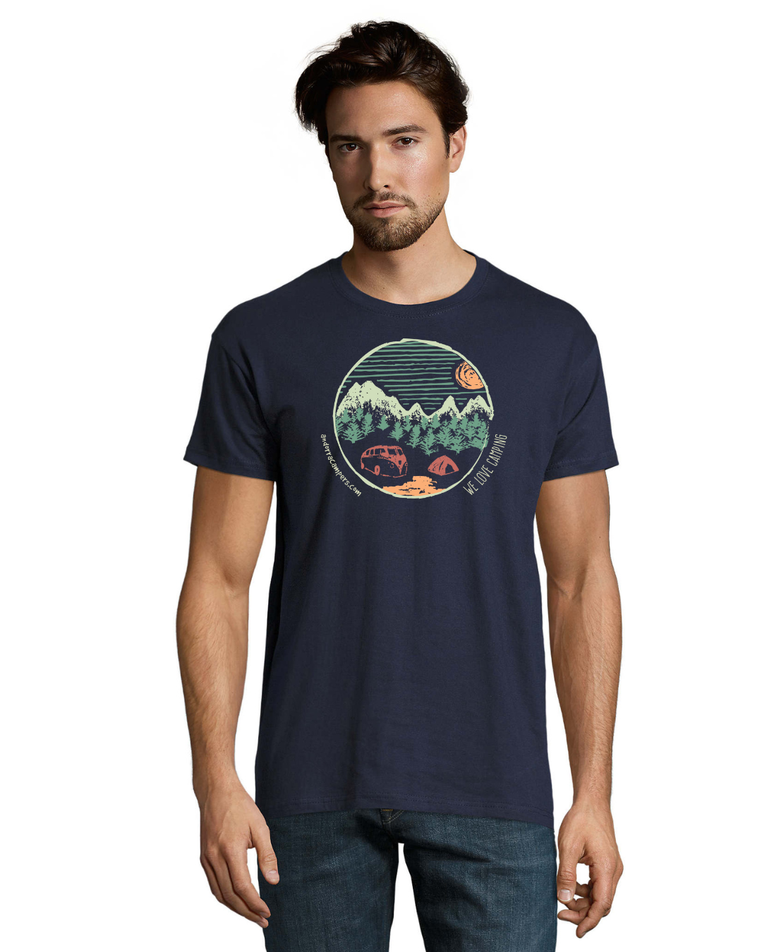 T-shirt -We Love Camping- Blue