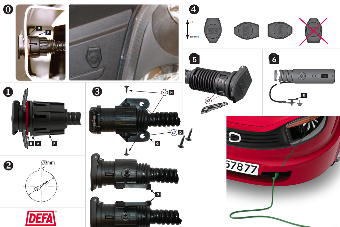 DEFA MiniPlug 230V 2.5m kit