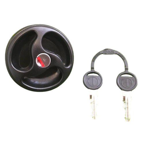 Tap de bocana d'aigua amb clau (negre)