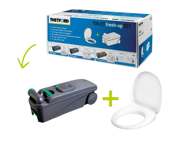 Kit para renovar el WC fijo químico de cassette THETFORD FreshUp C400 (verde)