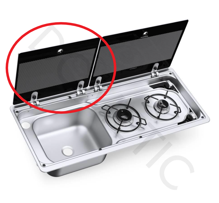 Recanvi DOMETIC tapa vidre dret per cuina MO9722L AM