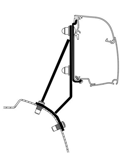 Thule Adapter für Markise 4200 Ford Transit/Tourneo Custom V710 ab 2024 (LHD)