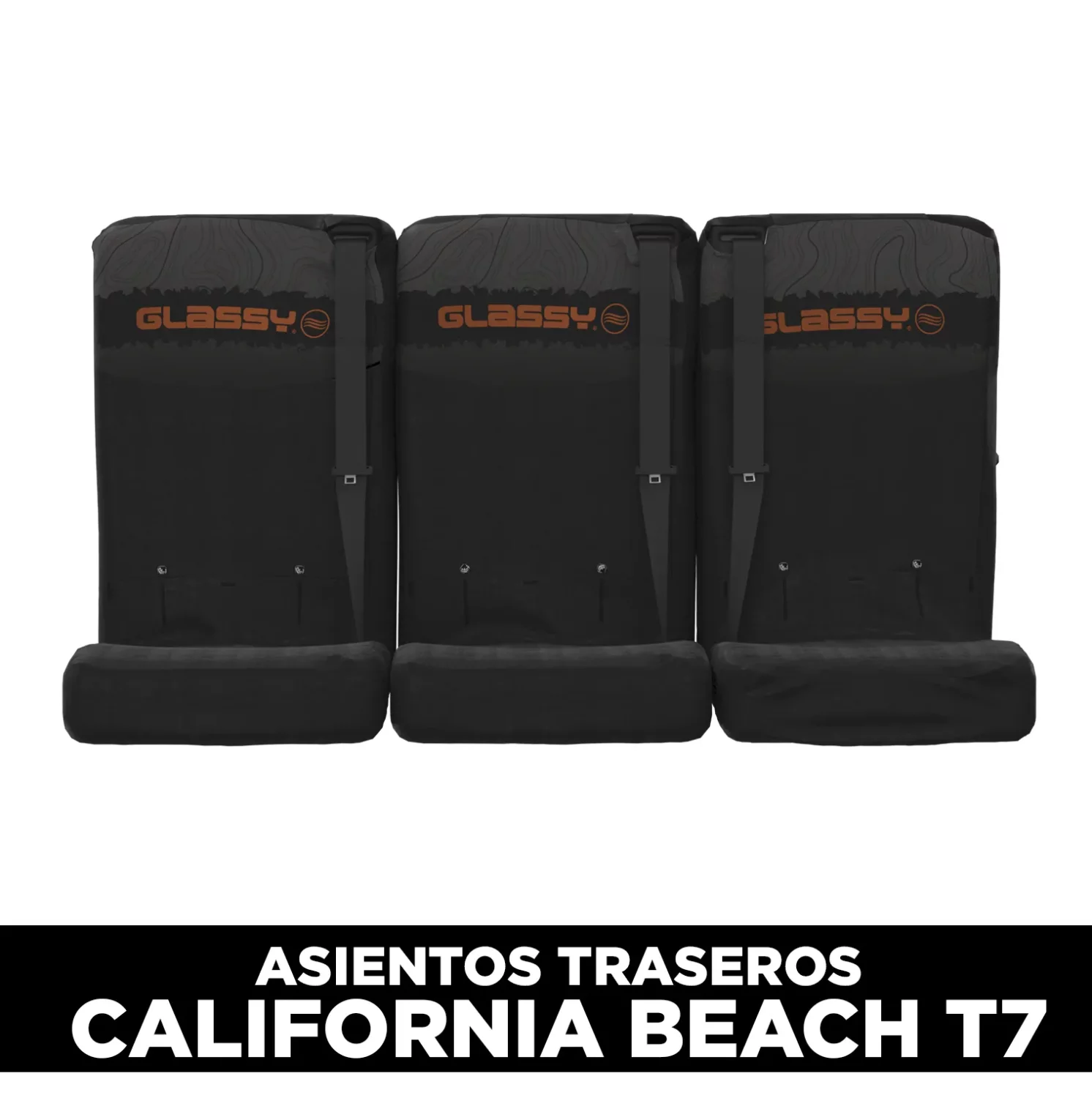 Funda bancada triple trasera GLASSY California Beach T7 Phantom