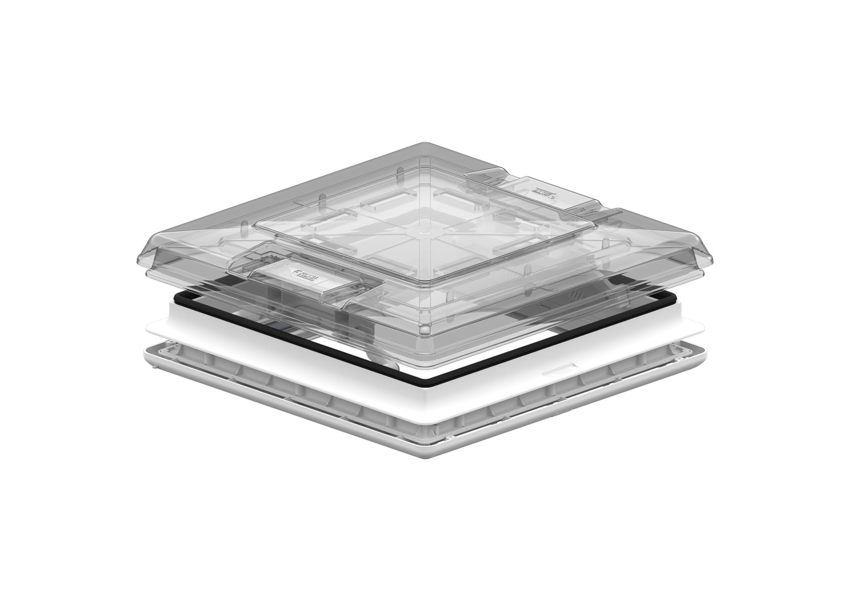 Dachhaube FIAMMA Vent Crystal 50x50 mit Rollo und Moskitonetz