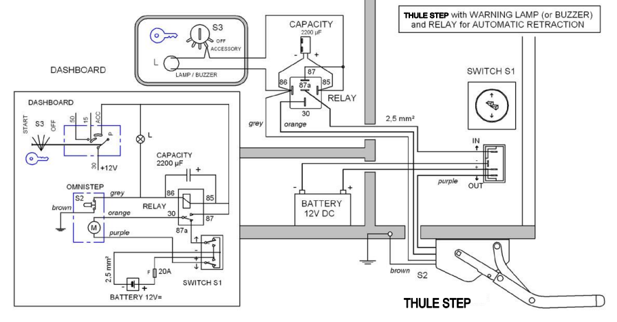 THULE relay for G2 12V step