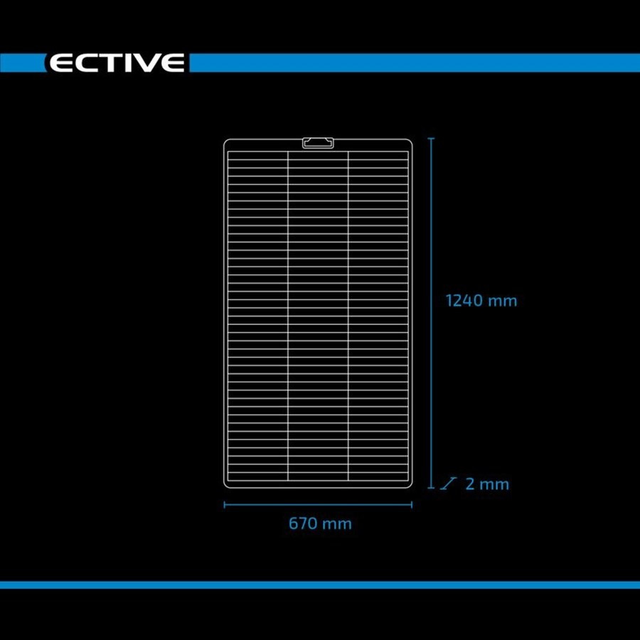 Panel solar monocristalino semi-flexible ECTIVE SSP 150W