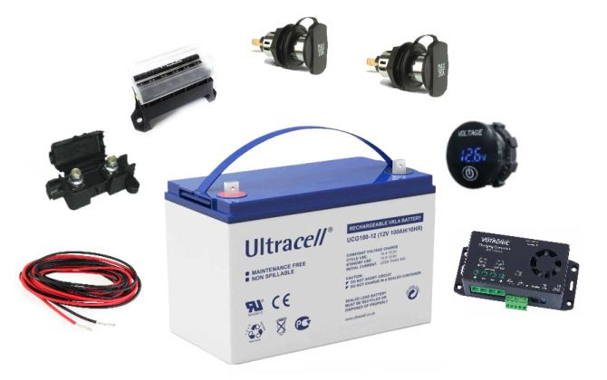 Zweitbatterie Einbausatz 100Ah EURO6 mit Booster VOTRONIC