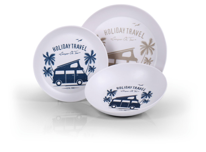 Camping tableware HOLIDAY TRAVEL - for 2 people