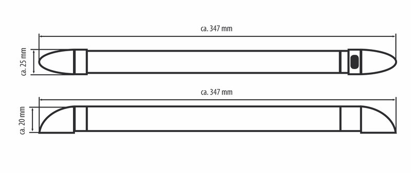 Barre leds réglable 12V 347mm