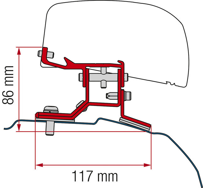 Adaptador FIAMMA F40 Ford Custom L1 (2014-2023)