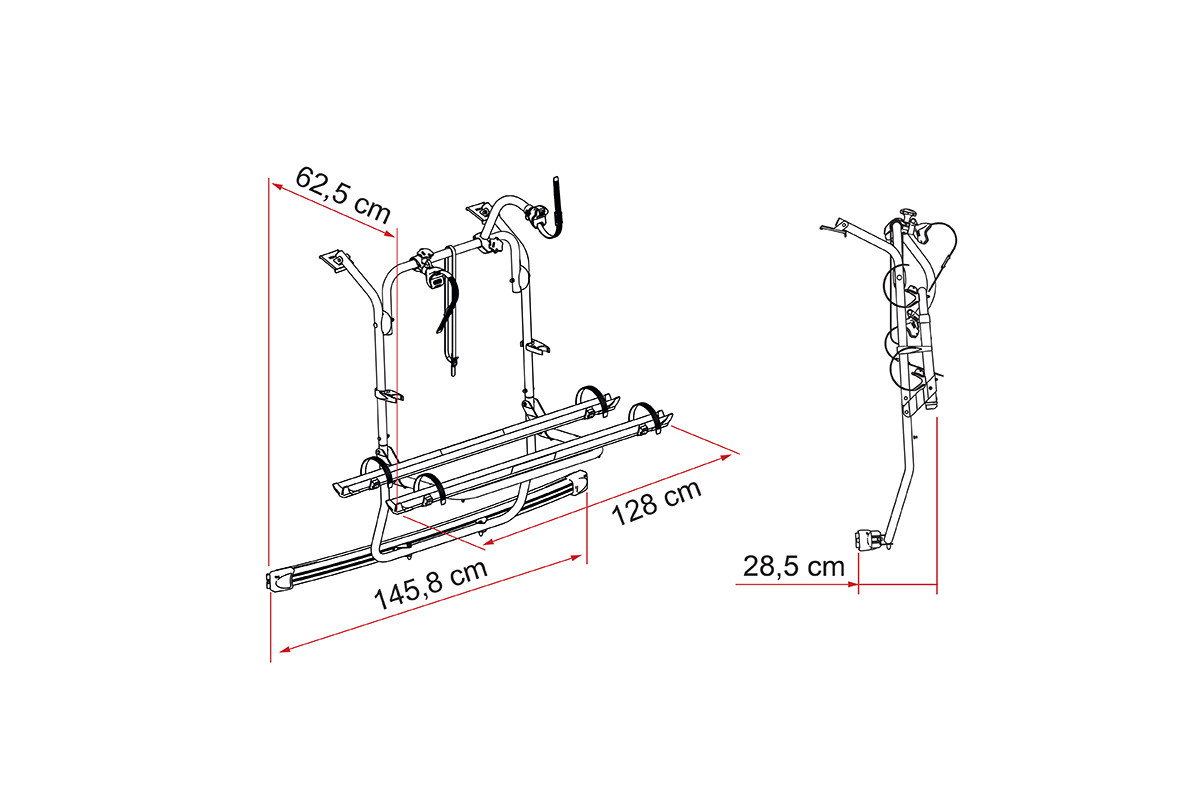 Bike Rack FIAMMA Carry-Bike Traveller, Spacetourer, Proace Deep Black