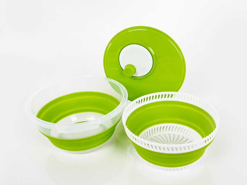 Essoreuse à salade pliable blanc/vert