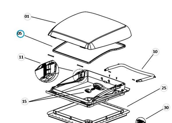 Goma DOMETIC Mini-Heki Style