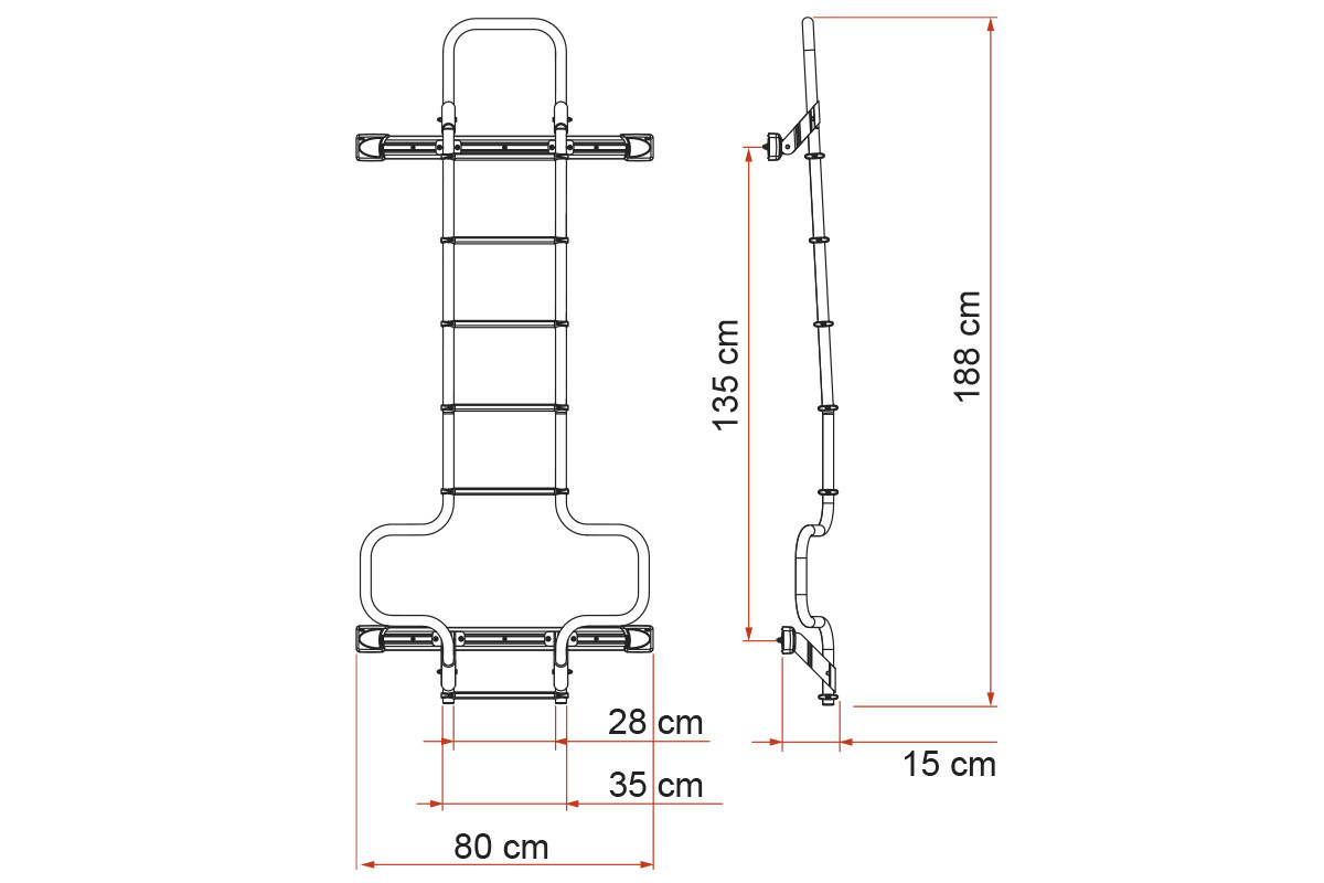 FIAMMA Deluxe DJ Ducato H2 Ladder