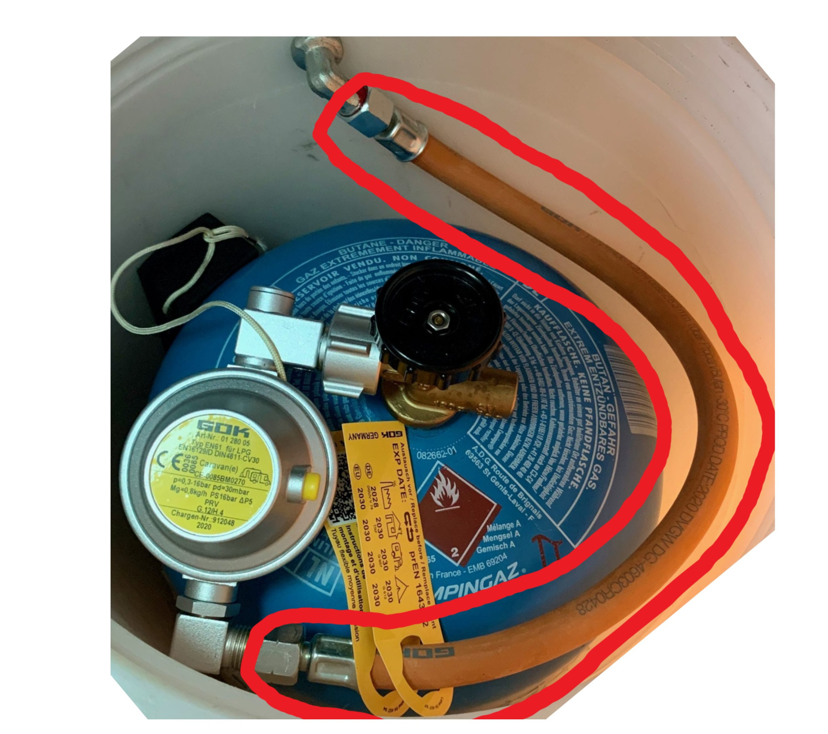 Lira de gas para VW California/Marco Polo/Ford Custom Nugget