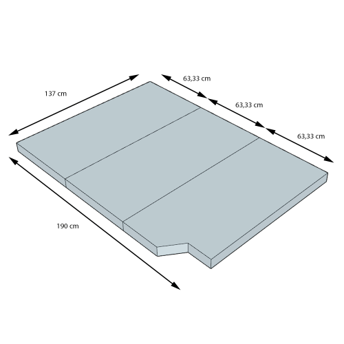 Folding Mattress Camper Mercedes Marco Polo Activity / Horizon W447 (2014-2020)